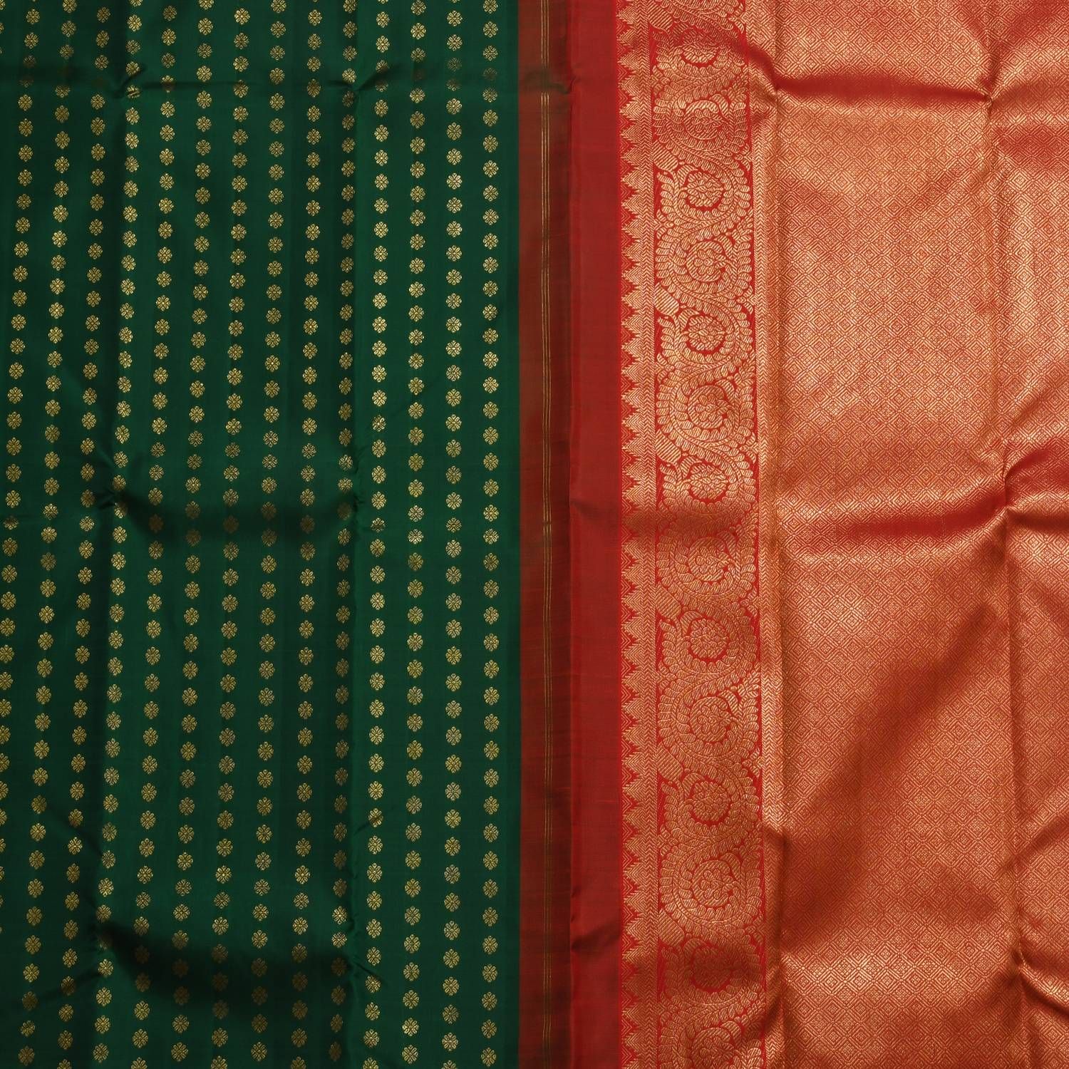 Green Sarees - Buy Dark Green Colour Sarees Online at Best Prices In India  | Flipkart.com