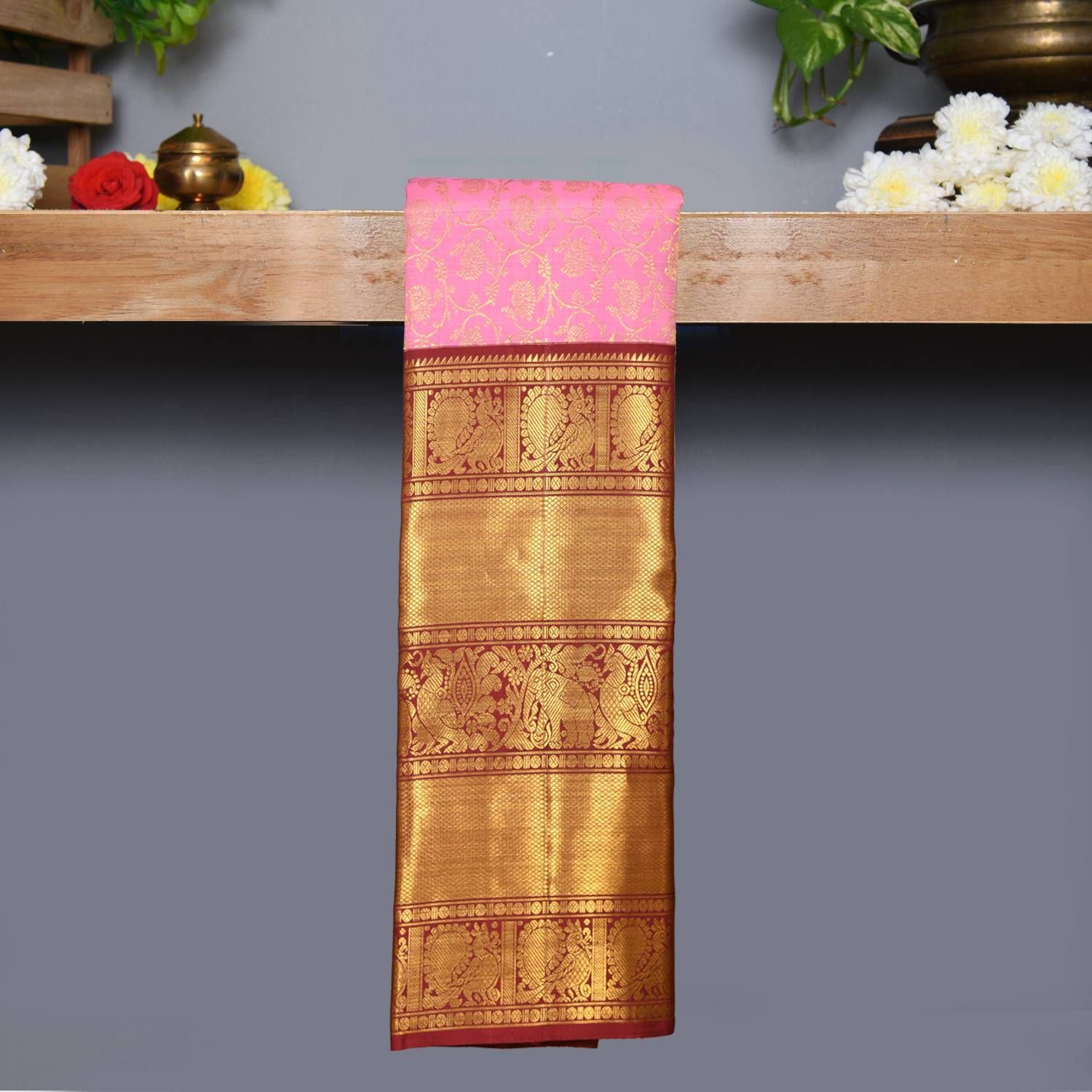 Buy CMK PATTU Self Design Kanjivaram Pure Silk Purple Sarees Online @ Best  Price In India | Flipkart.com