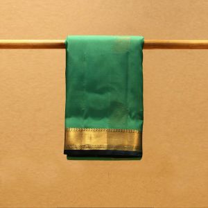 Mint Green Coloured Kanchipuram Silk Saree with Contrast Navy Blue Colour Pallu.