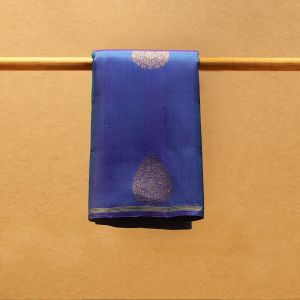 Sky Blue Coloured Kanchipuram Silk Saree with Contrast  Blue Pallu.